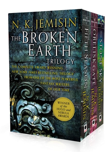 Cover of The Broken Earth Trilogy The Fifth Season, The Obelisk Gate, The Stone Sky